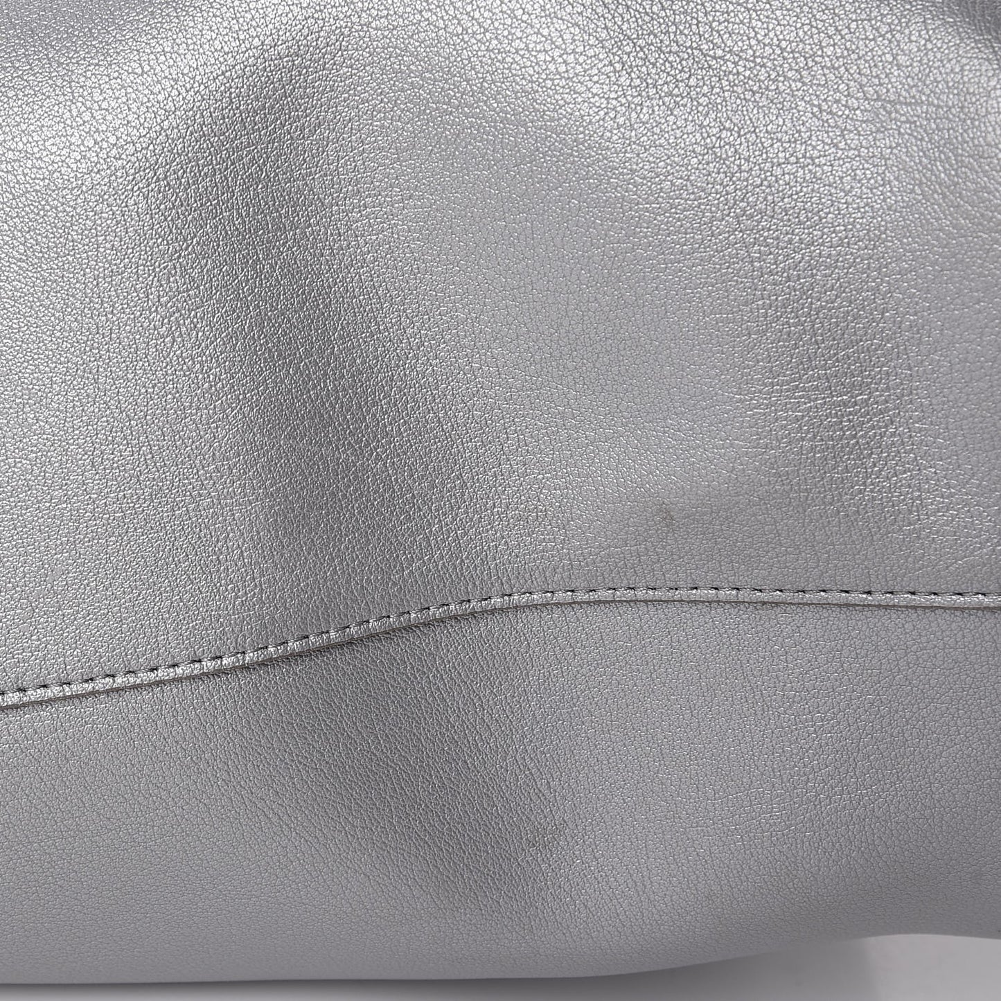 Metallic Calfskin Large Shopping Tote