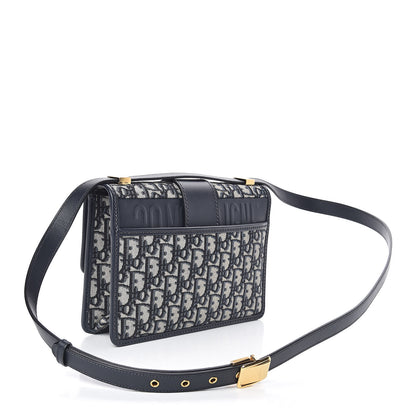 Christian Dior Oblique 30 Montaigne Flap Bag Blue 3 of 11