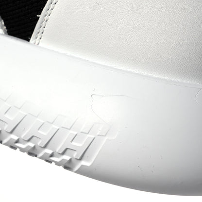 Hermes Technical Canvas Calfskin Womens Duel Sneakers 36 White Black 8 of 10