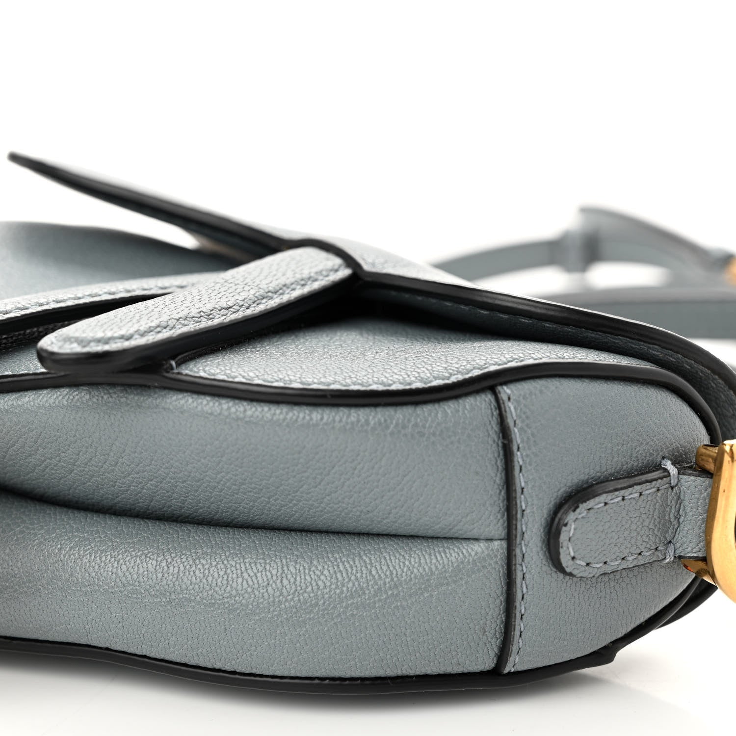 Christian Dior Goatskin Micro Saddle Bag With Strap Cloud Blue 8 of 8