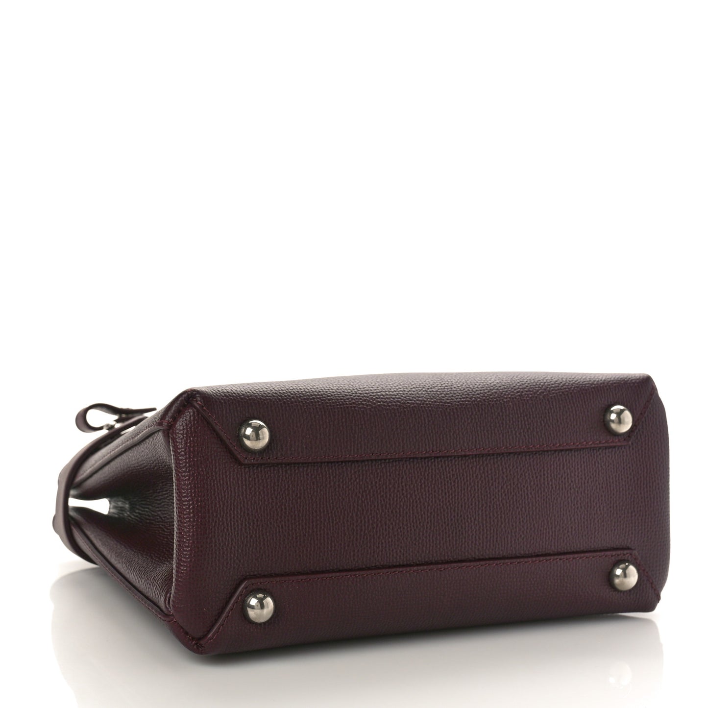 Derby Calfskin House Check Small Banner Tote Mahogany Red
