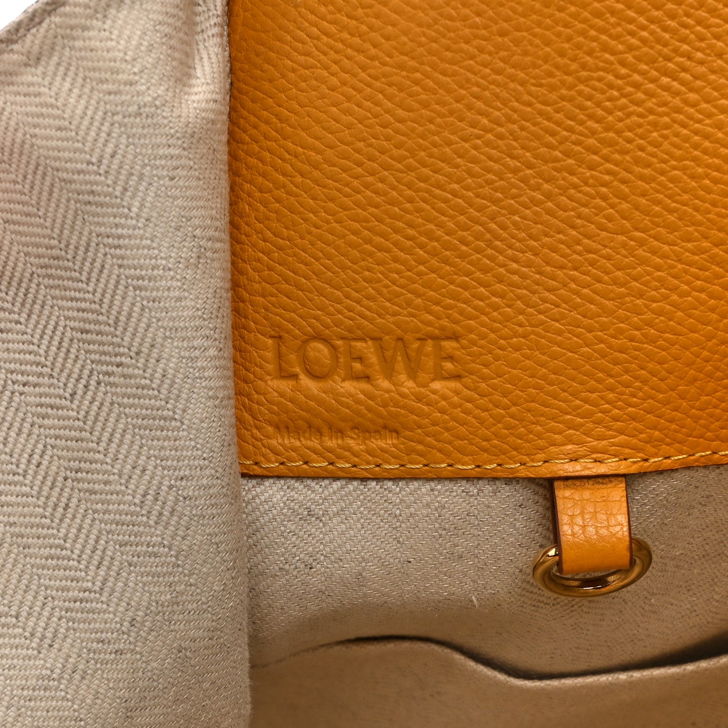 Loewe Grained Calfskin Small Hammock Shoulder Bag  Yellow 6 of 10