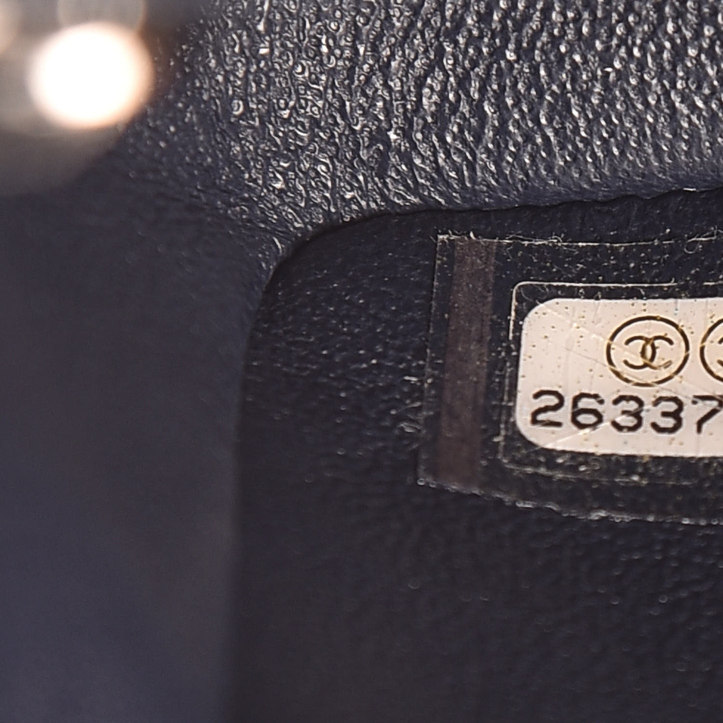 Caviar Quilted Mini Rectangular Flap Navy