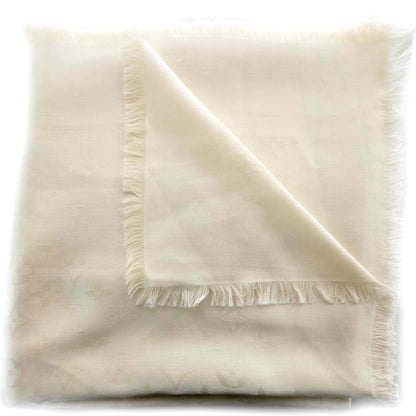 Louis Vuitton Silk Wool Monogram Shawl 3 of 4