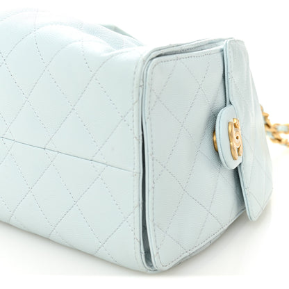 Chanel Caviar Quilted Small Chanel 25 Handbag Light Blue 10 of 10