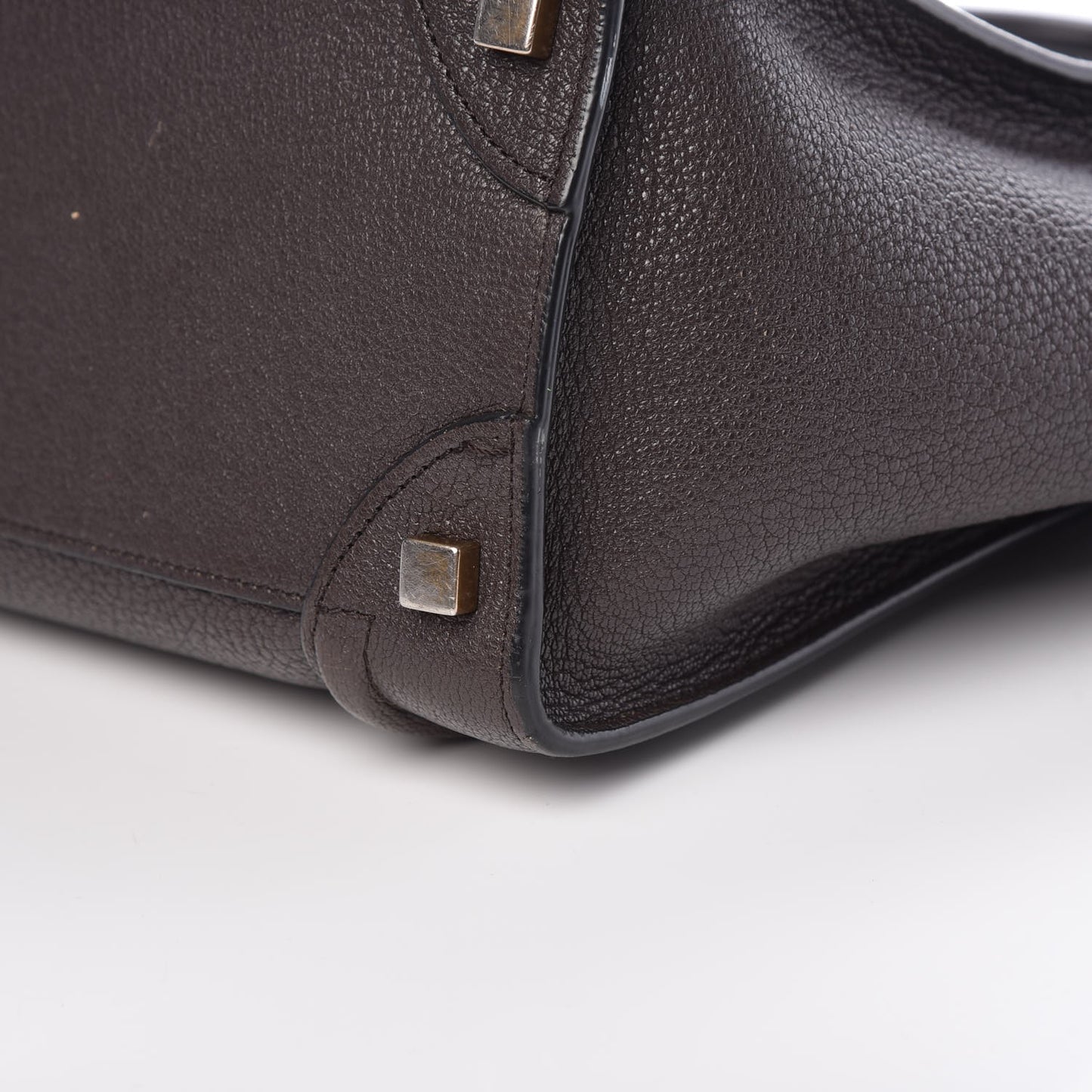 Goatskin Micro Luggage Dark Taupe