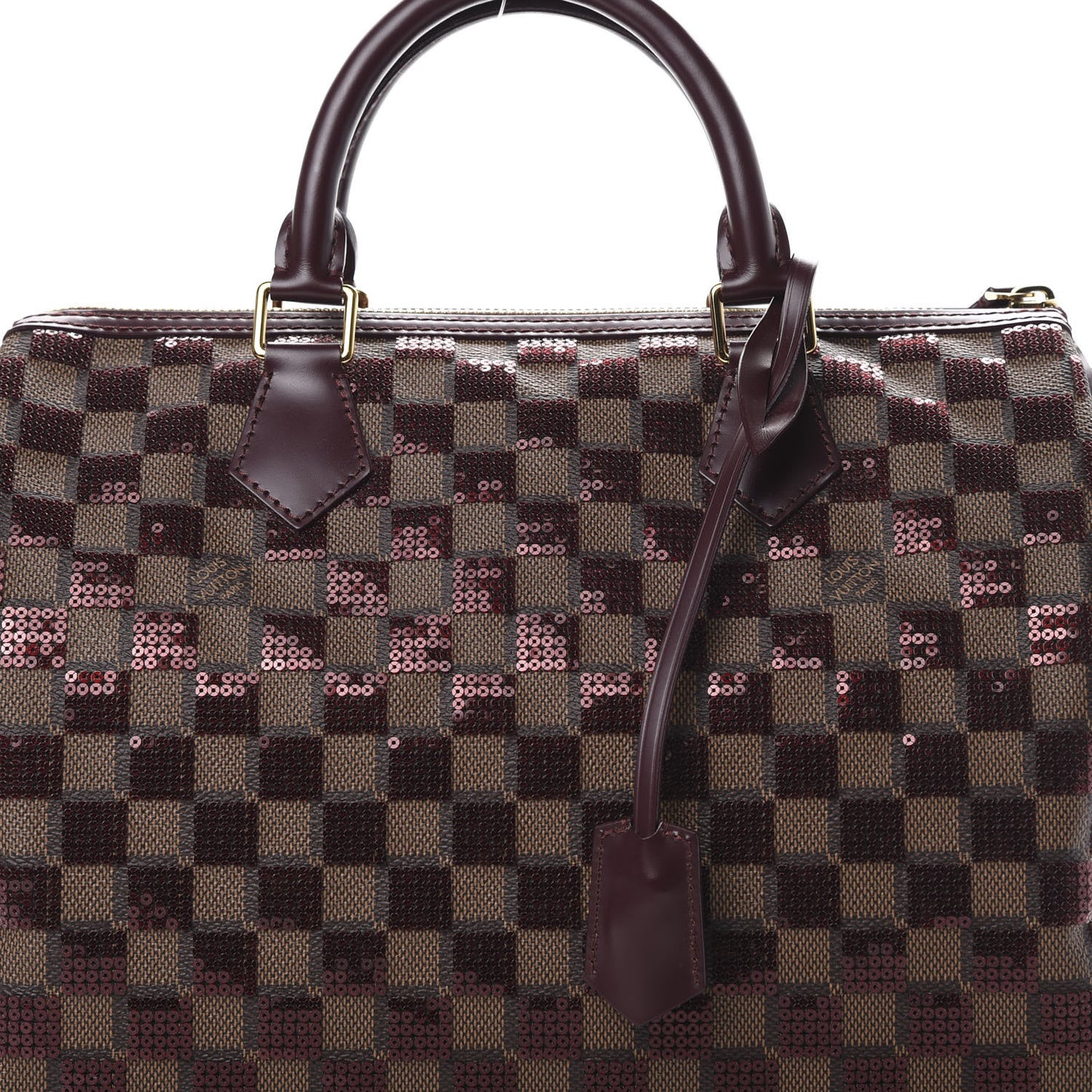 Damier Paillettes Speedy 30 Rouge
