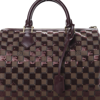Louis Vuitton Damier Paillettes Speedy 30 Rouge 8 of 12