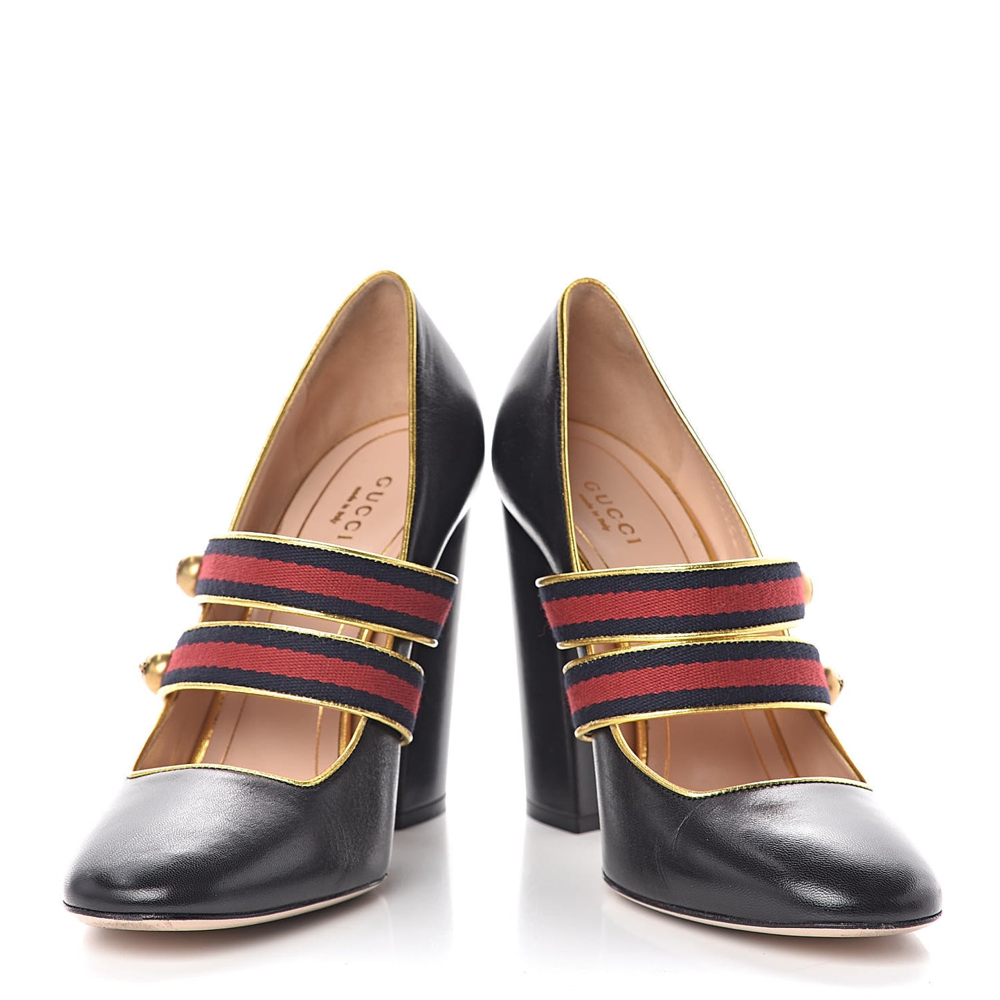 Calfskin Carly Mary Jane Web Pumps 39 Black