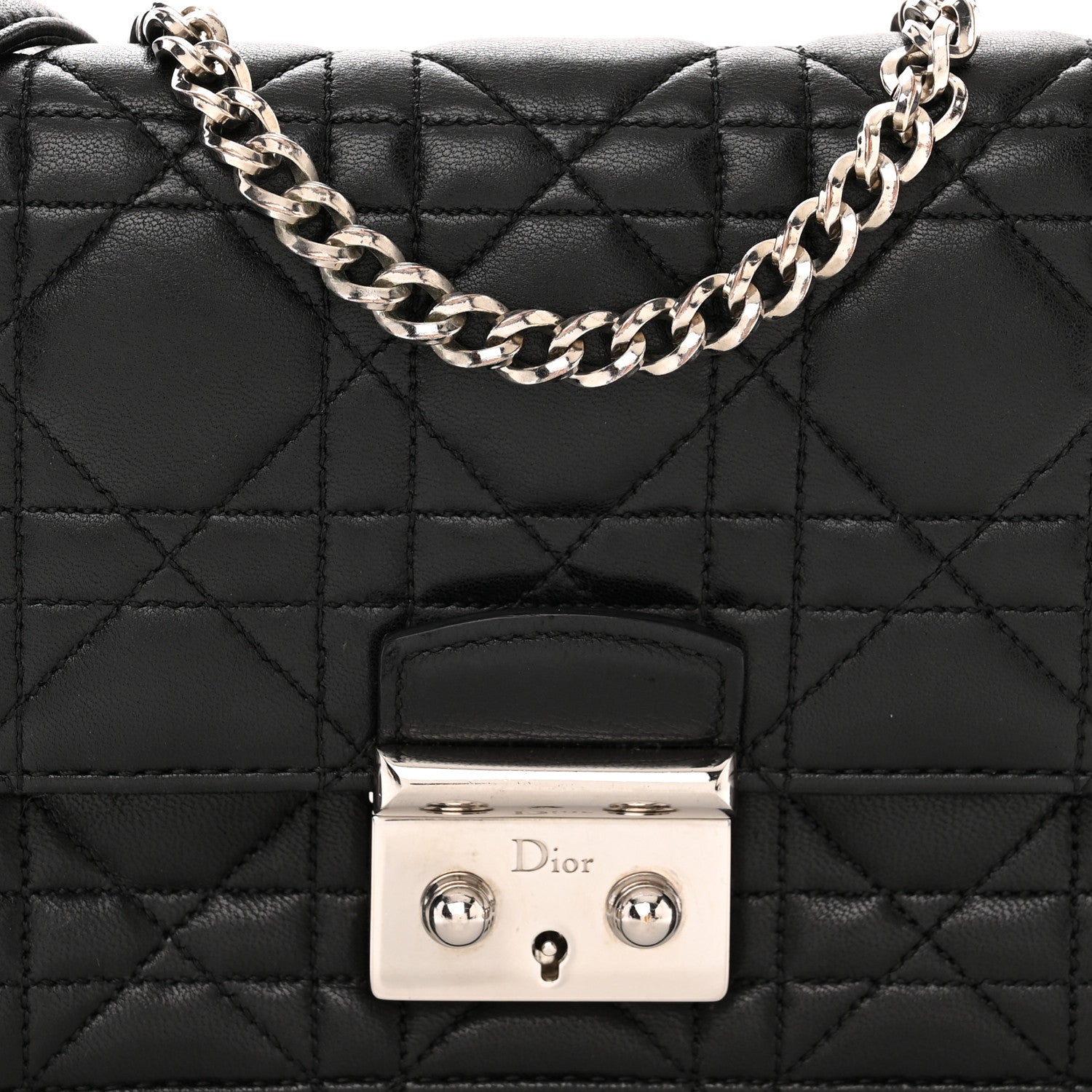 Christian Dior Lambskin Cannage Mini Miss Dior Flap Black 7 of 11