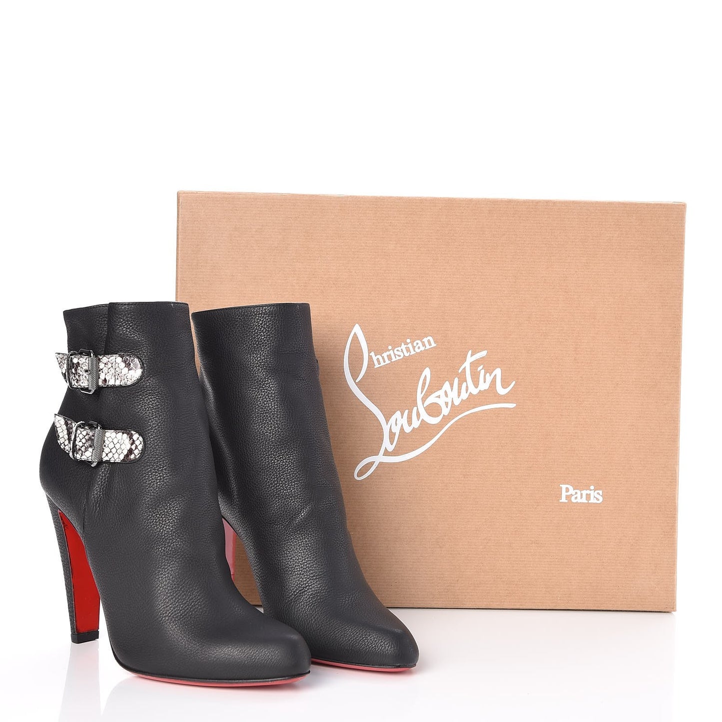 Calfskin Cavalitta 100 Ankle Boots 38.5 Black