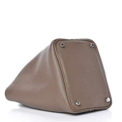Hermes Taurillon Clemence Picotin Lock 18 PM Etoupe 4 of 12