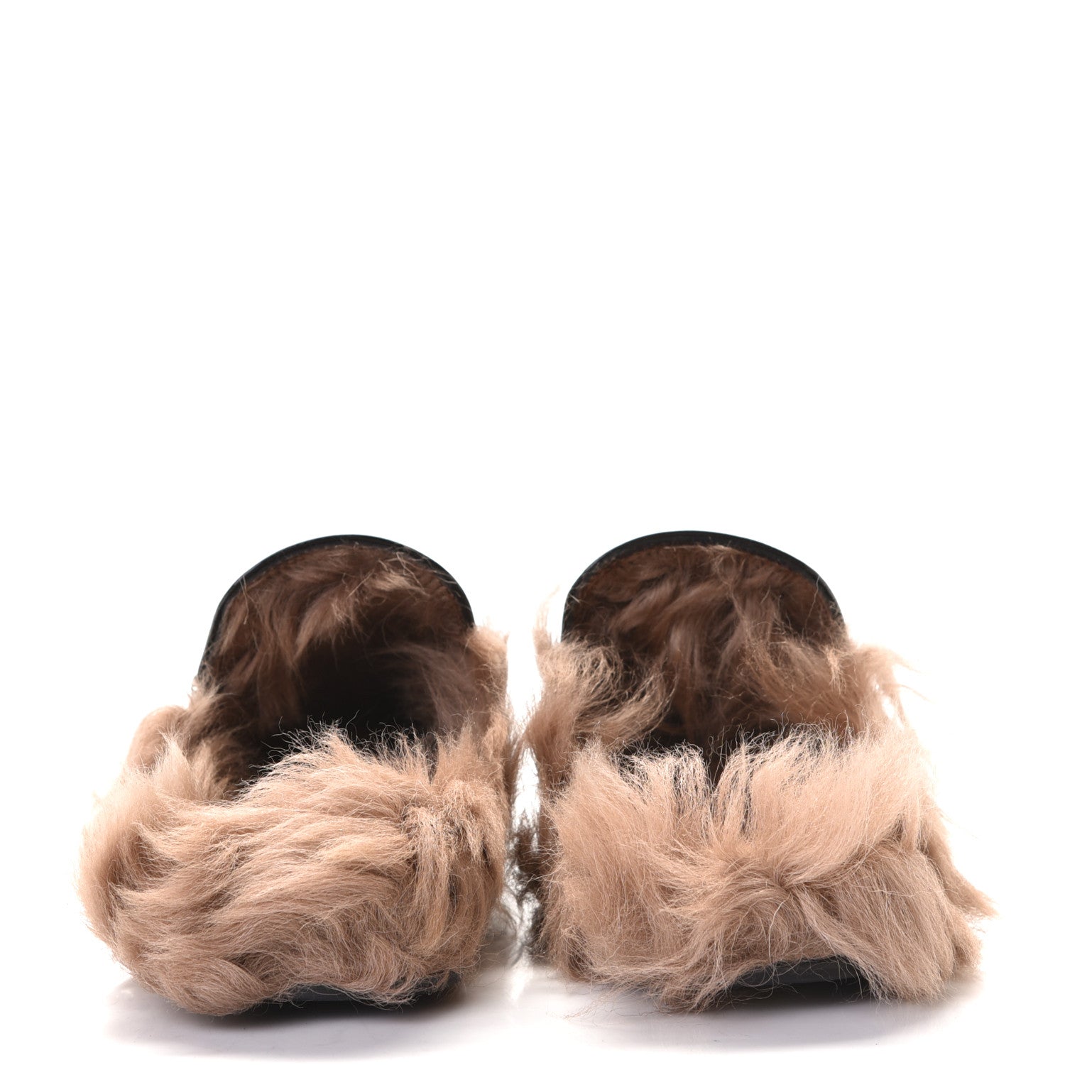 Gucci Patent Fur Womens Princetown Slippers 39.5 Black Natural 5 of 8