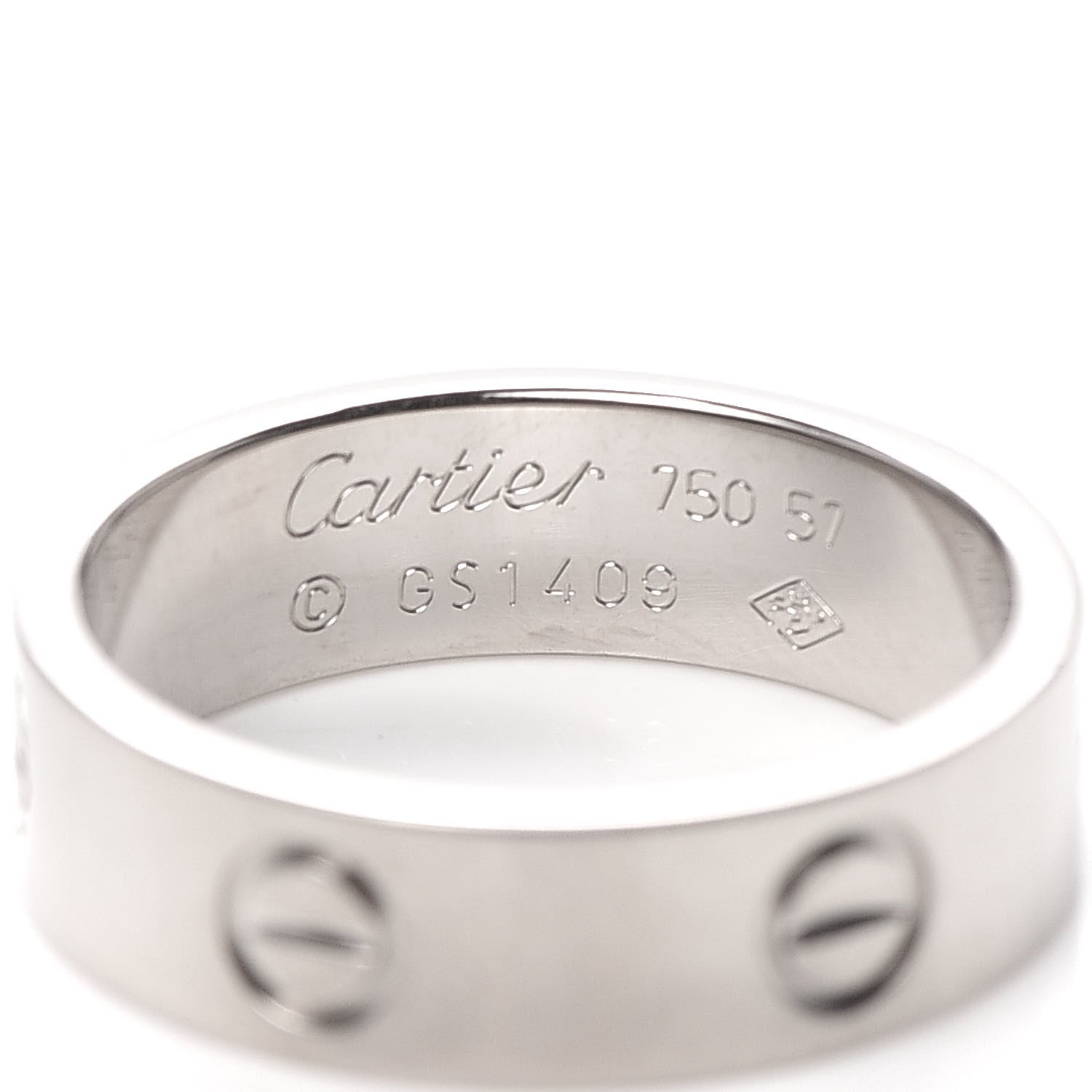Cartier 18K White Gold 5.5mm LOVE Ring 57 8 4 of 4