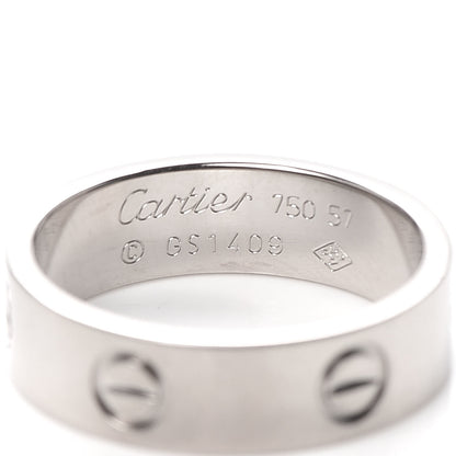 Cartier 18K White Gold 5.5mm LOVE Ring 57 8 4 of 4