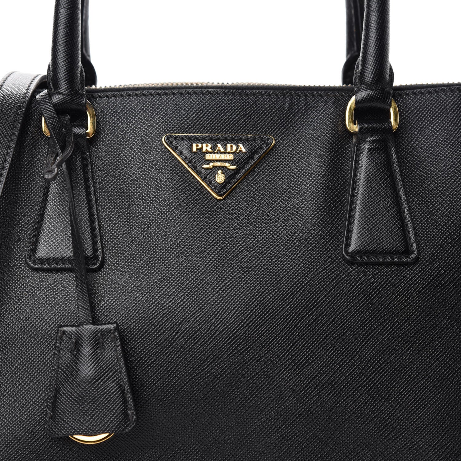 Prada Saffiano Small Galleria Double Zip Tote Black 11 of 11