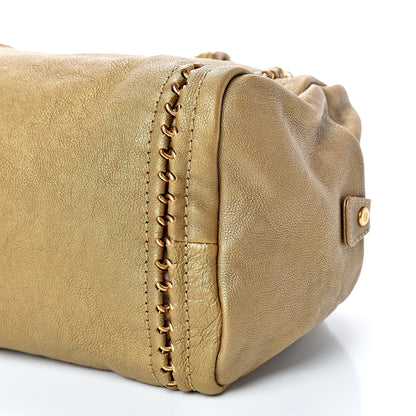 Chanel Metallic Goatskin Medium Luxe Ligne Bowler Gold 9 of 9
