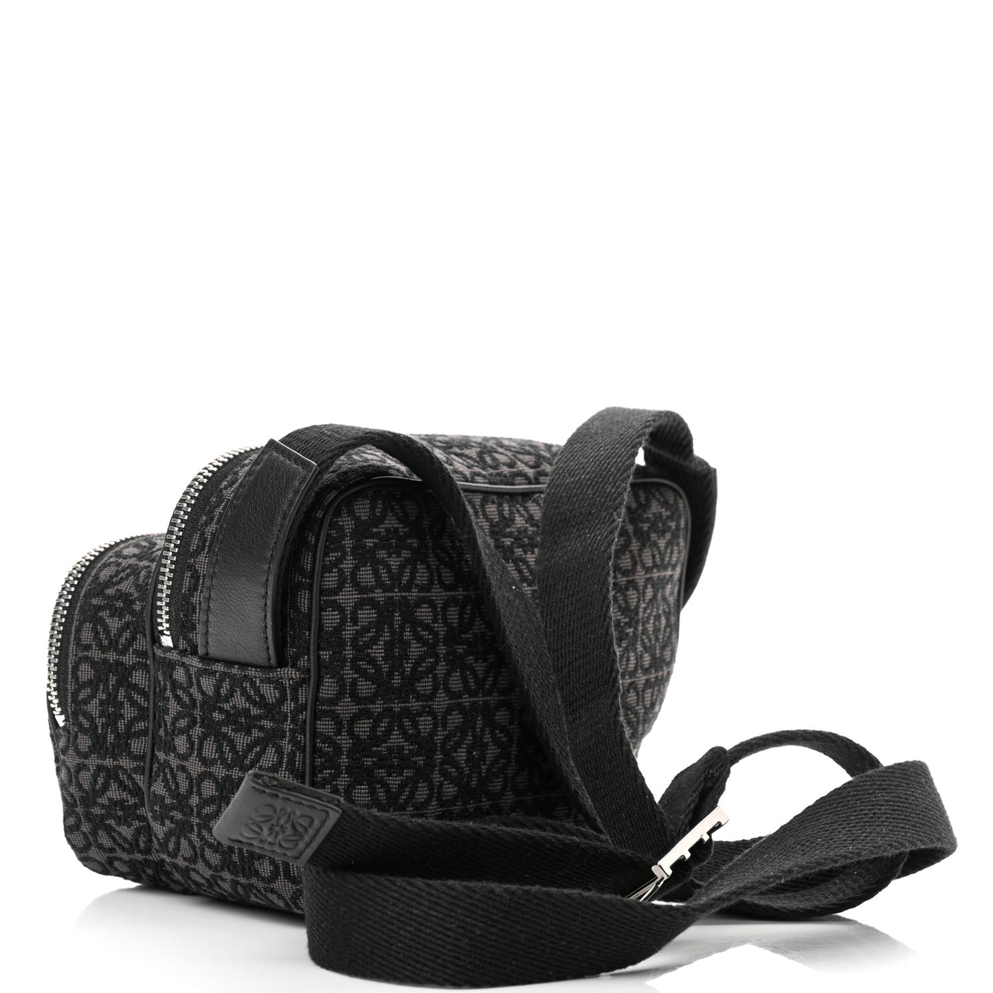 Jacquard Anagram Calfskin Mini Camera Bag Anthracite Black