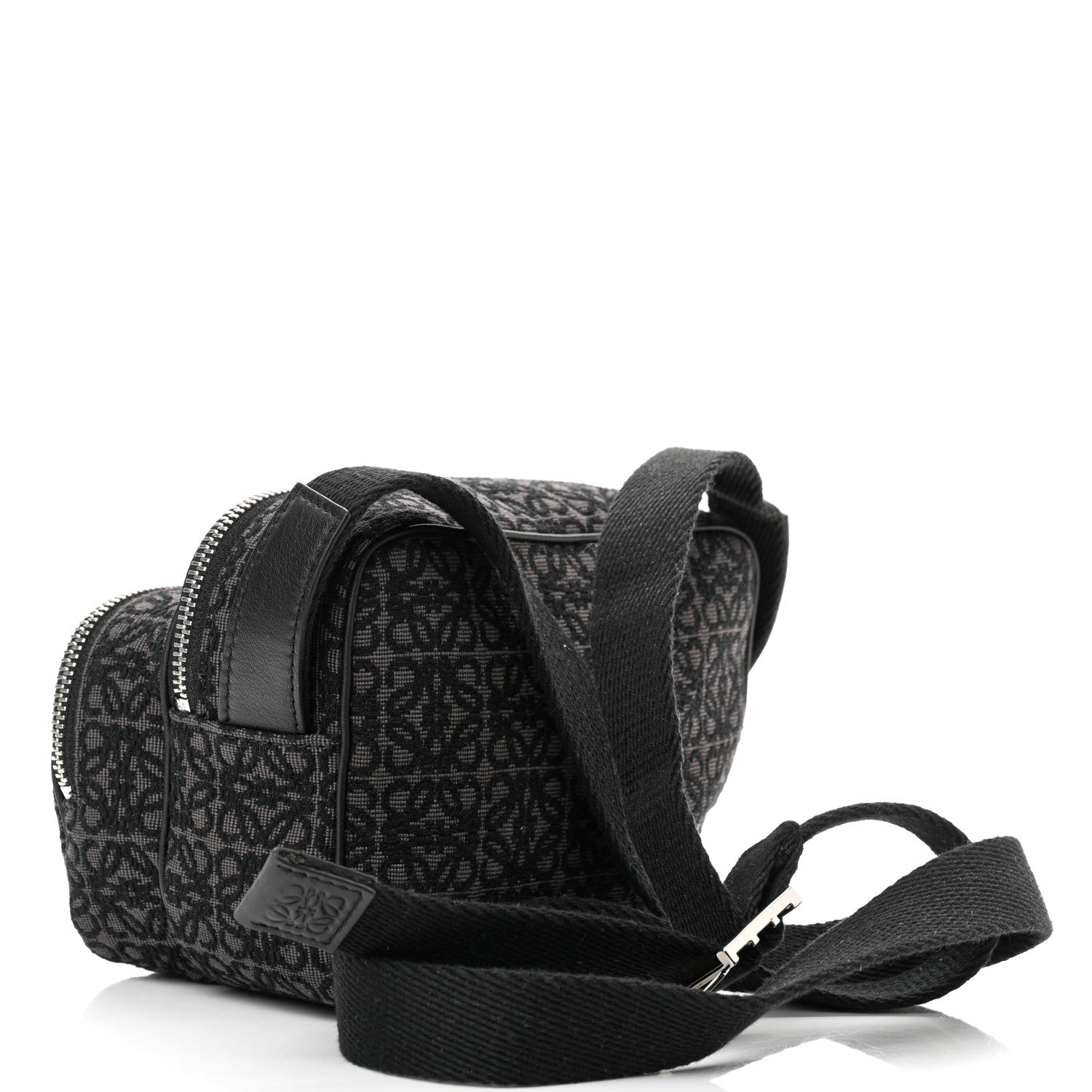 Loewe Jacquard Anagram Calfskin Mini Camera Bag Anthracite Black 3 of 10