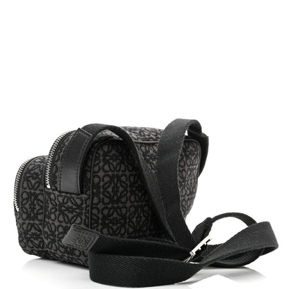 Loewe Jacquard Anagram Calfskin Mini Camera Bag Anthracite Black 3 of 10