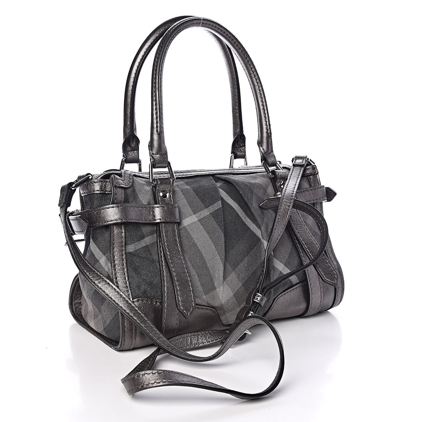 Shimmer Check Pilgrim Satchel Pewter