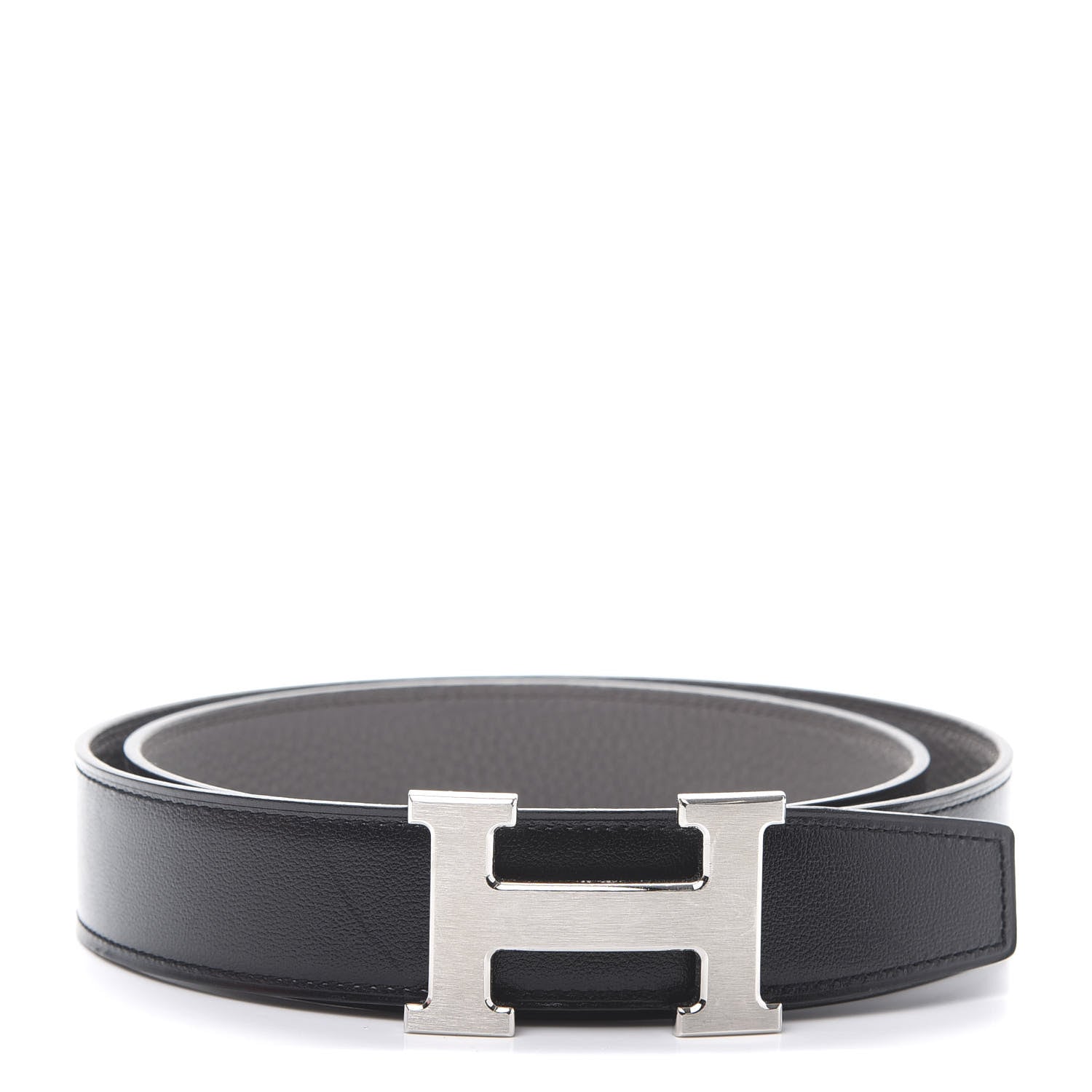 Hermes Box Togo 32mm H Belt 90 Black Etain 1 of 6