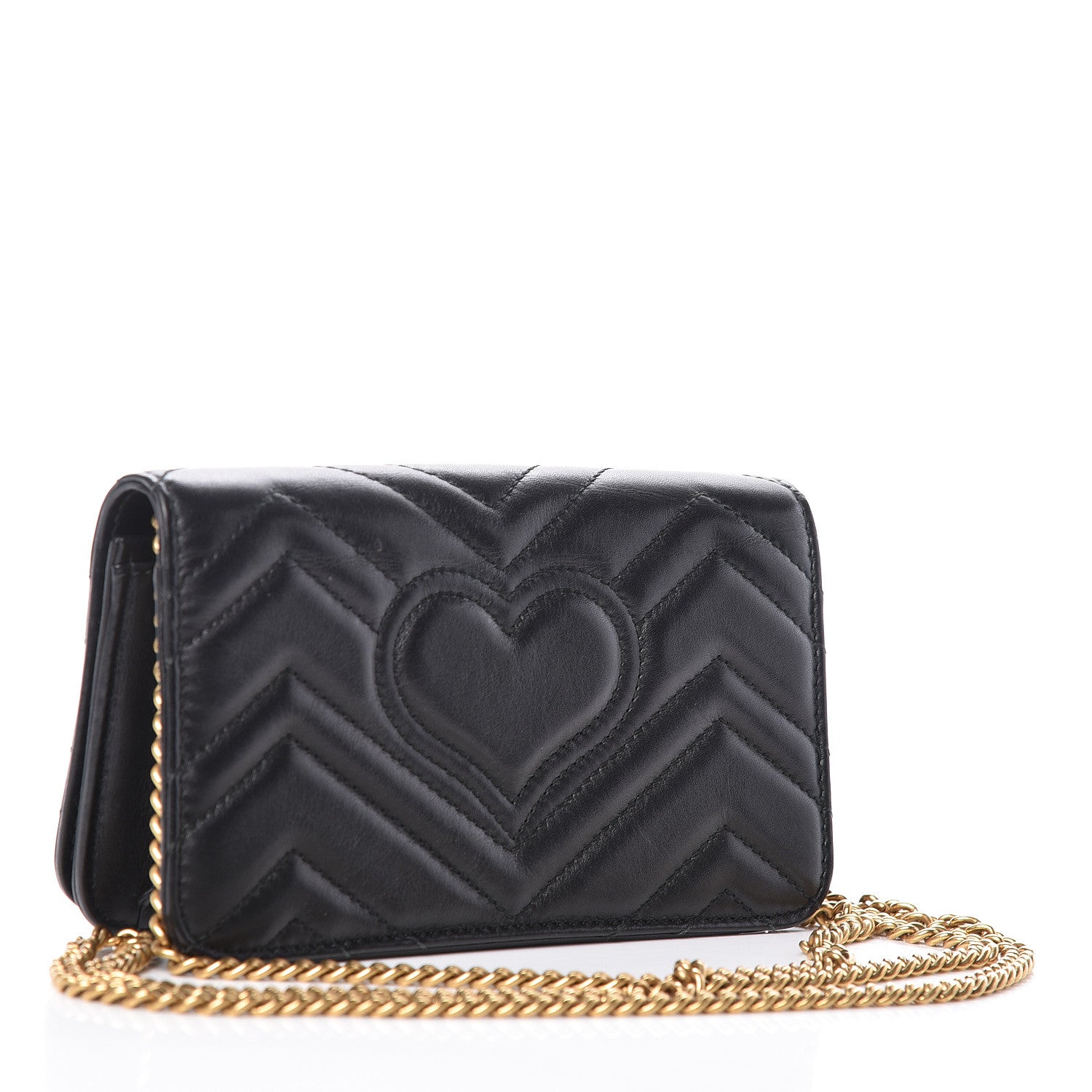Gucci Calfskin Matelasse GG Marmont Mini Bag Black 3 of 13