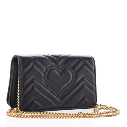 Gucci Calfskin Matelasse GG Marmont Mini Bag Black 3 of 13