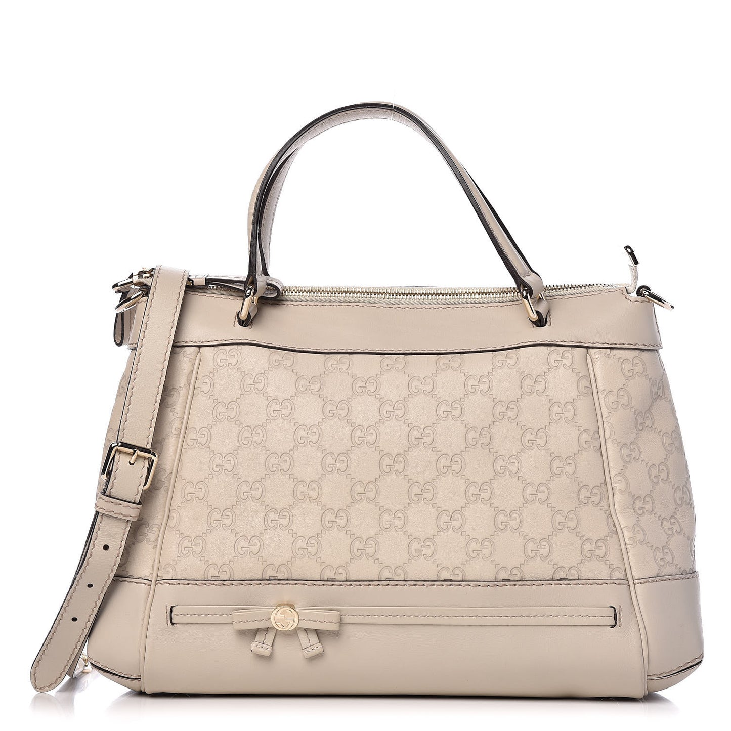 Guccissima Mayfair Top Handle Satchel Off White