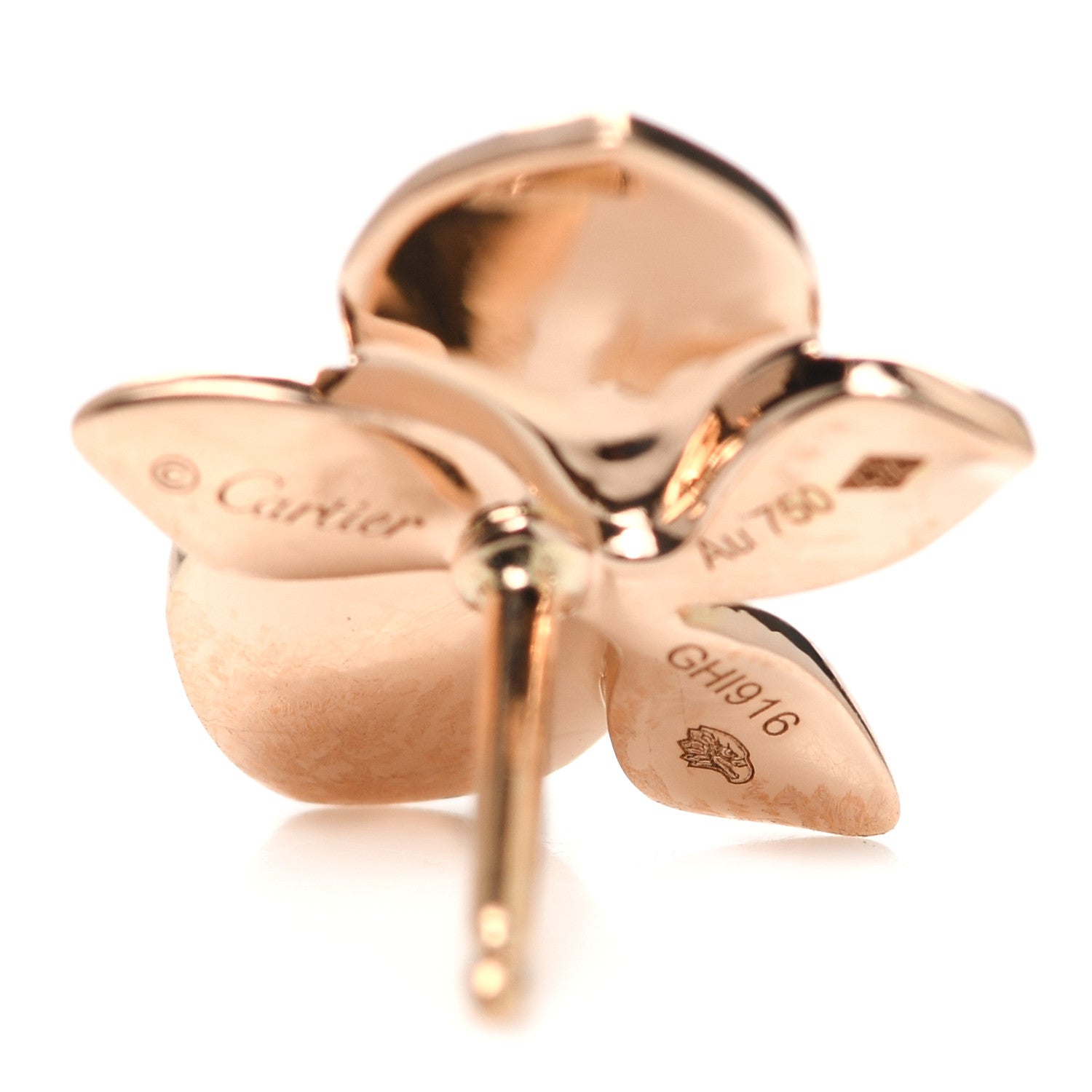 Cartier 18K Pink Gold Diamond Caresse D'Orchidees Par Cartier Earrings 4 of 4