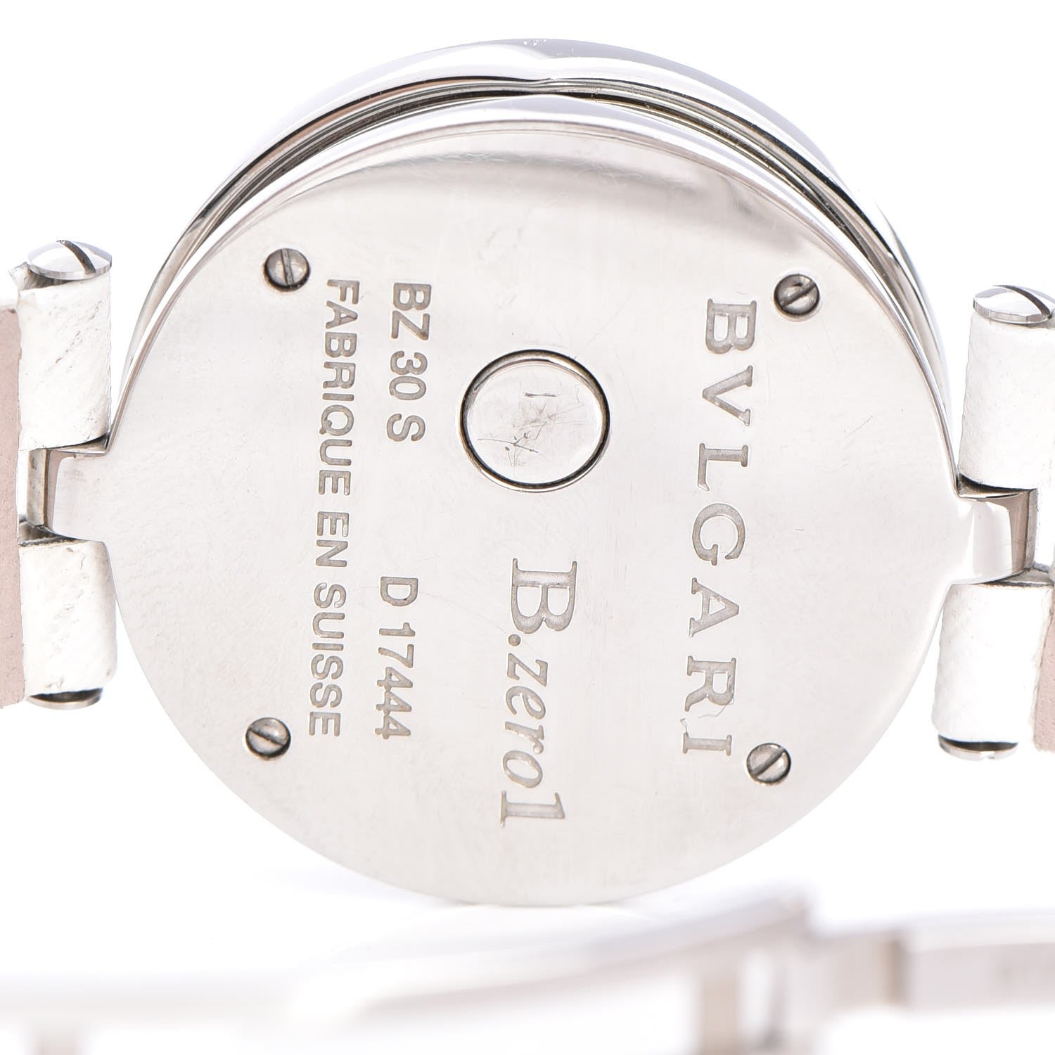 Bulgari BVLGARI Stainless Steel Calfskin Diamond Pink Mother of Pearl 30mm B.Zero1 Three Hearts Quartz Watch 7 of 12