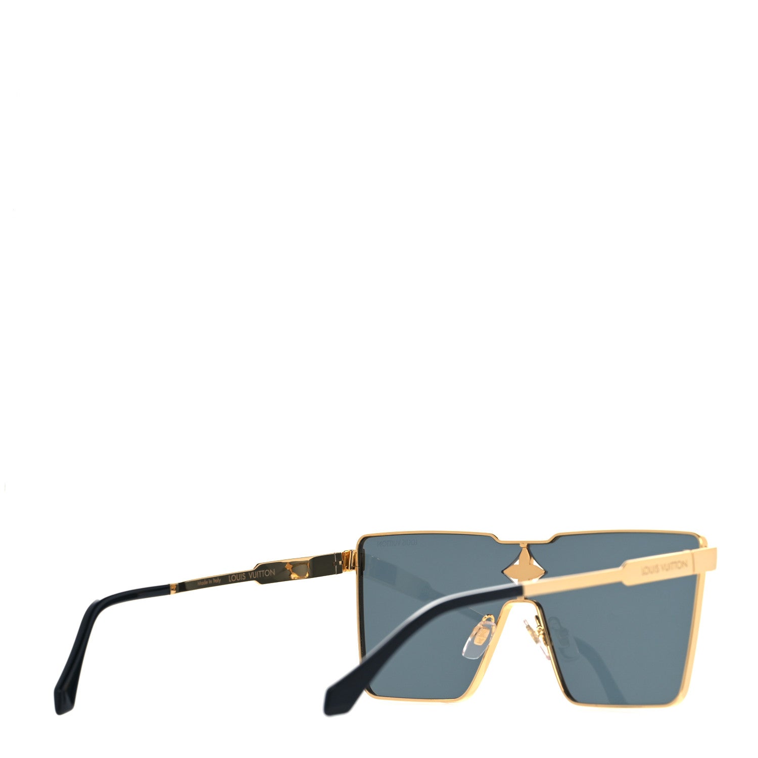 Louis Vuitton Metal Cyclone Sunglasses Z1700U Gold 4 of 9