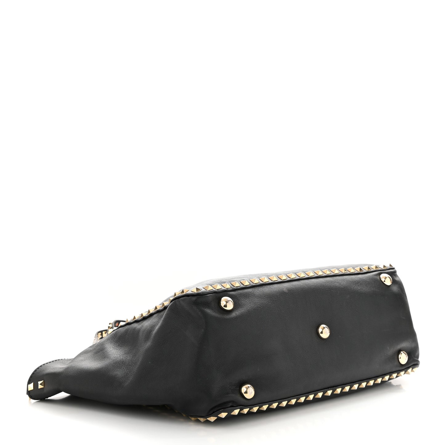 Vitello Medium Rockstud Tote Black