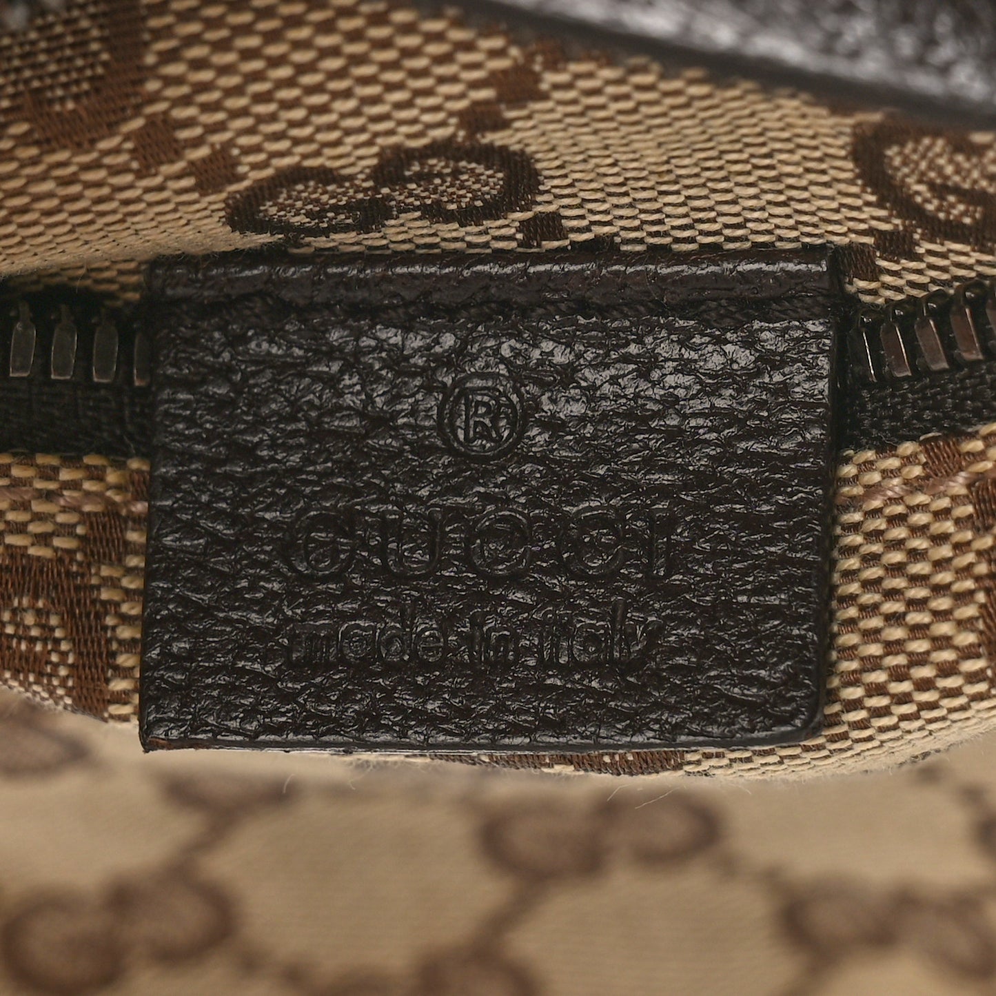 GG Monogram Double Pocket Belt Bag Dark Brown