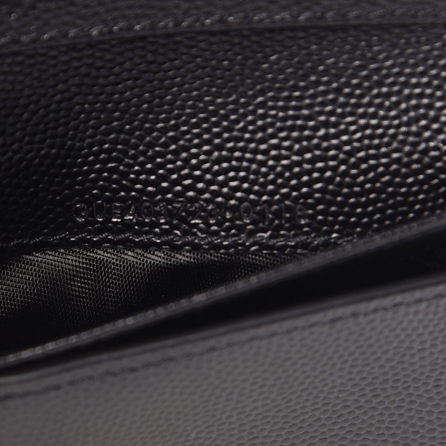 Grain De Poudre Matelasse Chevron Monogram Compact Zip Around Wallet Black