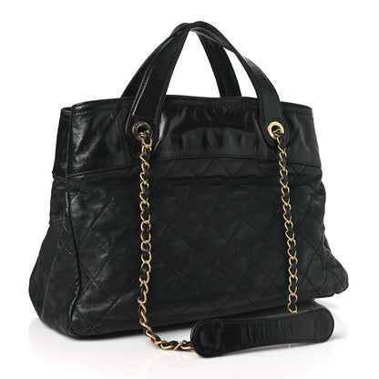 Chanel Iridescent Calfskin Quilted Large In The Mix Tote Black 3 of 9