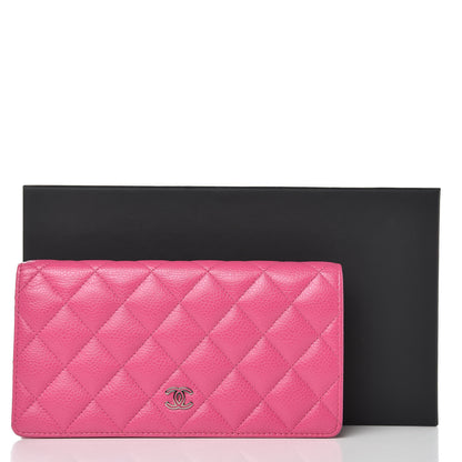 Chanel Caviar Quilted Yen Wallet Pink 6 of 6