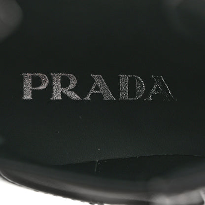 Prada Spazzolato Metal Triangle Logo 50mm Chelsea Boots 36 Black 6 of 8