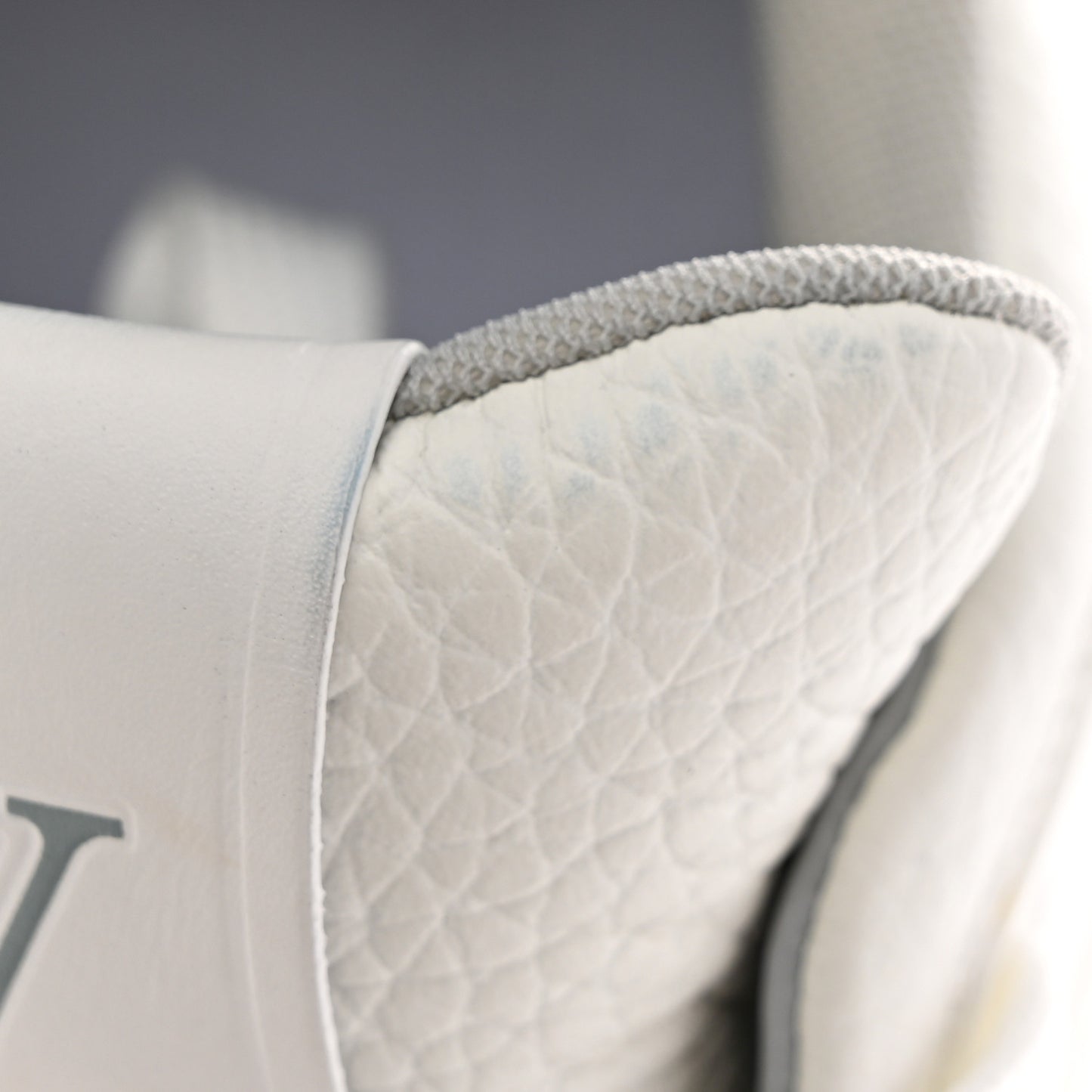 Calfskin Mens LV Trainer Sneakers 9 White