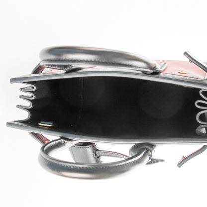 Saint Laurent Calfskin Bi-Color Nano Sac De Jour Red Black 6 of 7