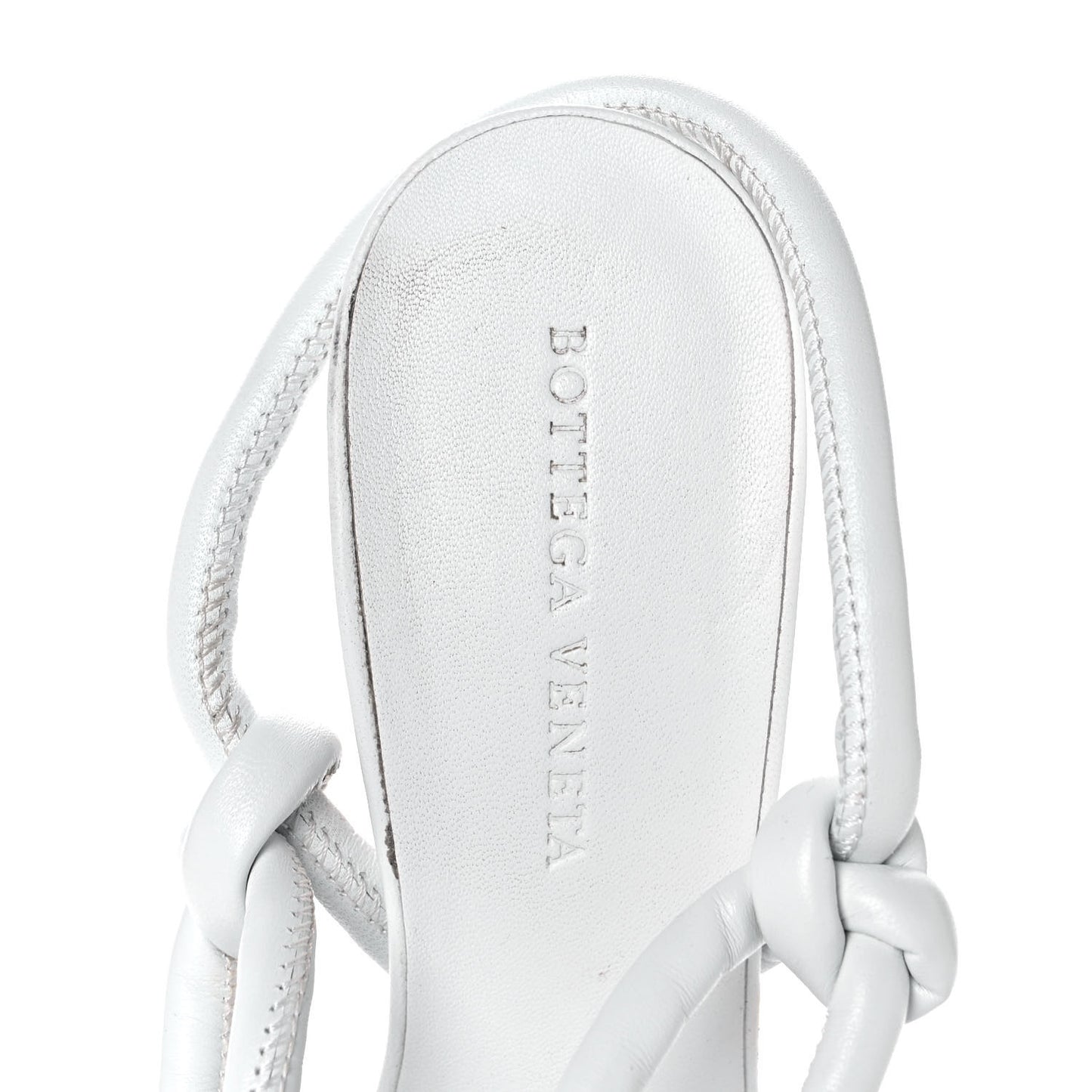 Nappa Dream Knotted Sandals 38 White
