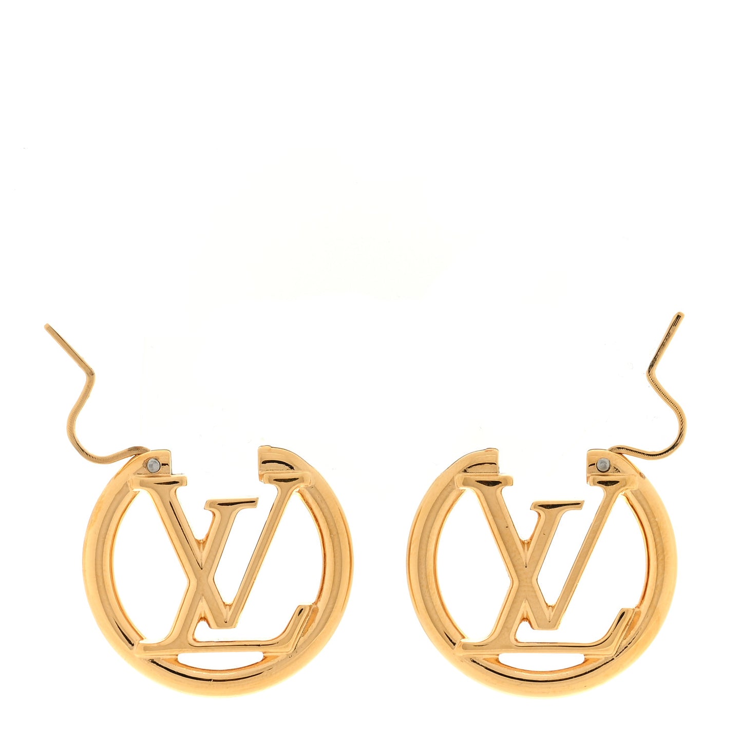 Metal Small Louise Hoop Earrings Gold