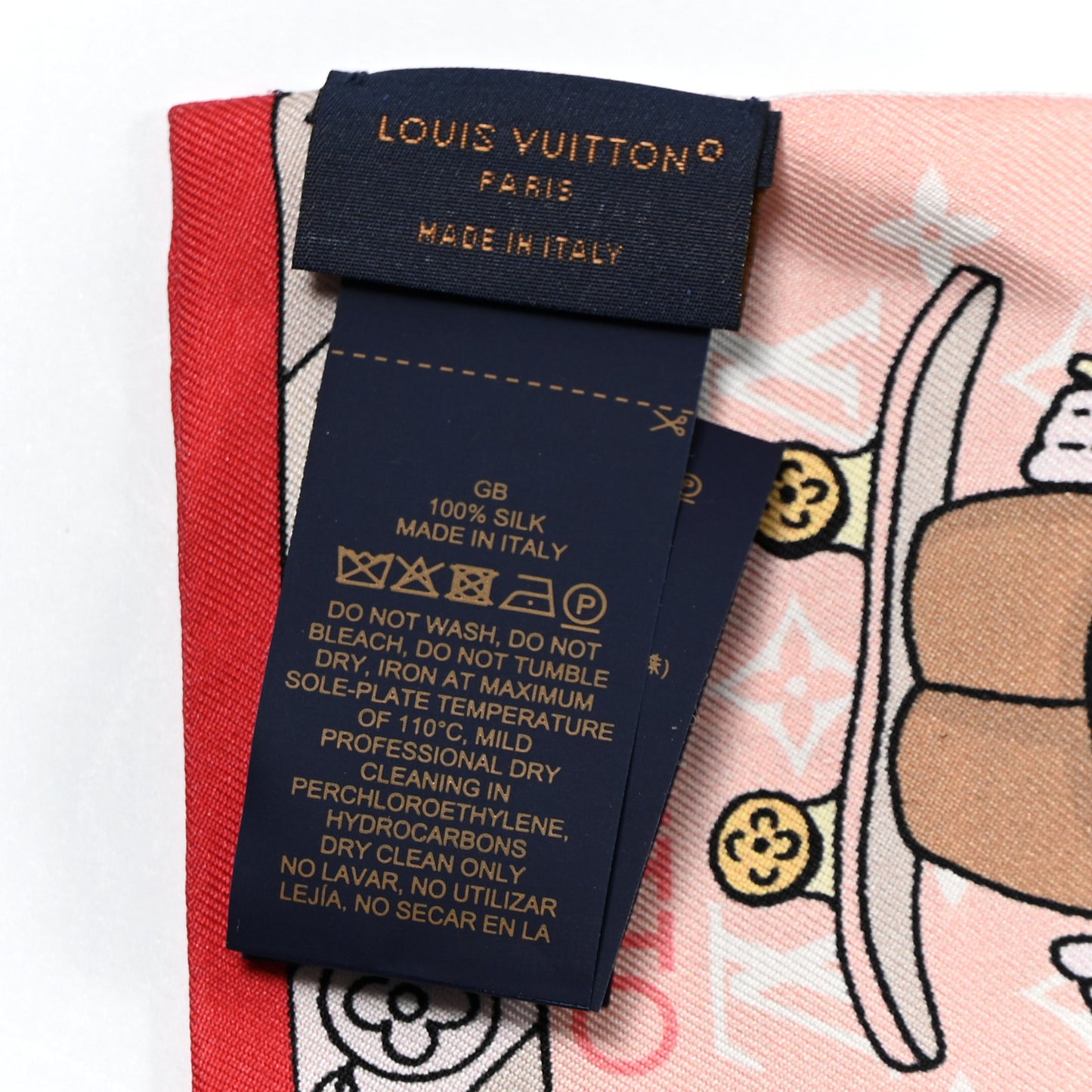 Silk Monogram Vivienne Hide and Seek Square Bandeau Rose