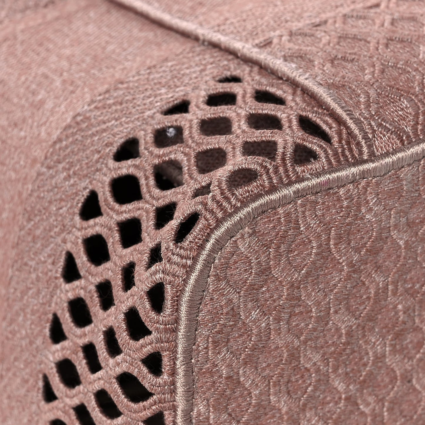 Mesh Embroidered Diortravel Vanity Case Clay