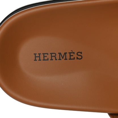 Hermes Calfskin Womens Chypre Sandals 40.5 Gold 7 of 12