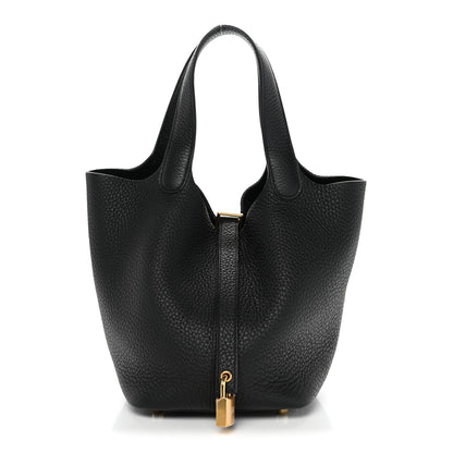 Hermes Taurillon Clemence Picotin Lock 18 PM Black 1 of 13