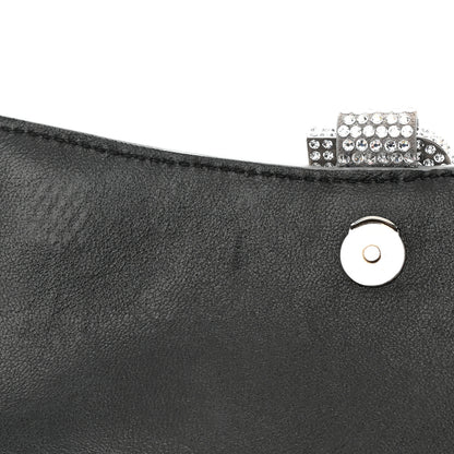 Balenciaga Strass Suede Hourglass Chain Bag Smoke Grey Crystal 14 of 16