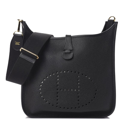 Hermes Taurillon Clemence Evelyne III PM Black 1 of 11