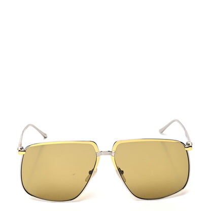 Gucci Metal Aviator Sunglasses GG0365S Silver Yellow 2 of 9