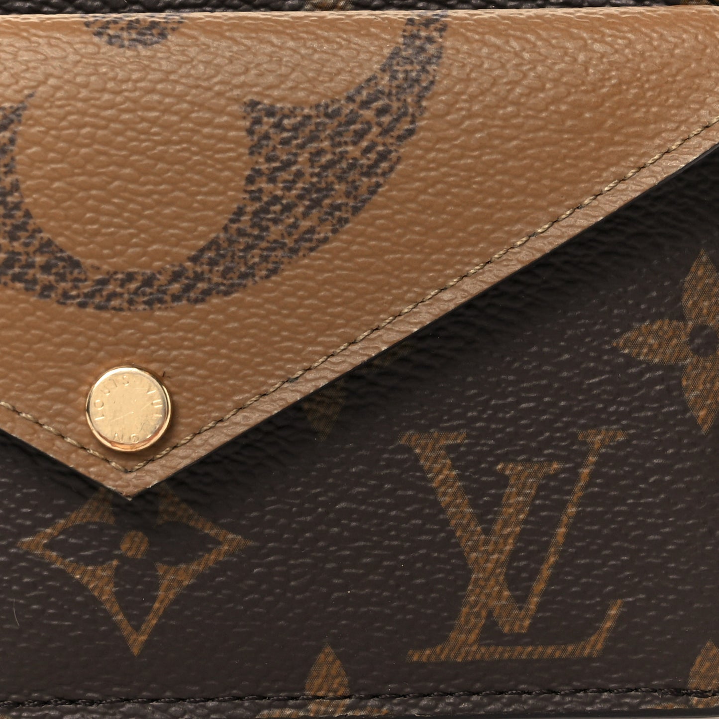 Reverse Monogram Recto Verso Card Holder Brown